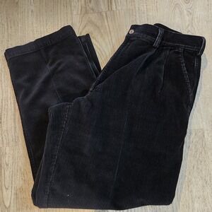 Vintage Pendleton Mens 38 Black Corduroy Ribbed Pants 100%‎ Cotton Rn29685